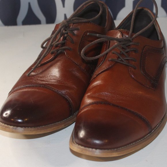 STACY ADAMS DICKINSON MENS LEATHER CAP TOE OXFORDS main image 5